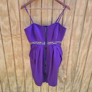 Kouture By Kimora Purple Empire Waist Balloon Dress Womens Size L